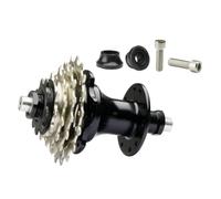 Ronyme Buje de Rueda Libre para Bicicleta Piñón Engranaje Buje Trasero Núcleo Aleación Aluminio Acero con Eje de 10 Mm y 20 Agujeros para Radios 5