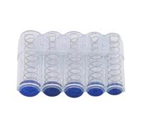 Ronyme Caja de Almacenamiento para Monedas con 5 Compartimentos para Monedas de 10, 20 CT, 1 Euro y 2 Euros, Claro