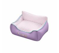 Ronyme Cama Sofá para Mascotas Cama para Perros Cama para Gatos Cama Acolchada Diván con Estructura Estable Superficie Suave y Relleno Resistente Que No Se, Morado, XL