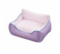 Ronyme Cama Sofá para Mascotas Cama para Perros Cama para Gatos Cama Acolchada Diván con Estructura Estable Superficie Suave y Relleno Resistente Que No Se, Morado, L