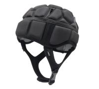 Ronyme Casco Deportivo Casco Acolchado Gorro Protector Sombrero Antigolpes con Protección Flexible y Ligera Ajuste con Correa Mentonera y Cordón Elástico, Negro, L57-62cm
