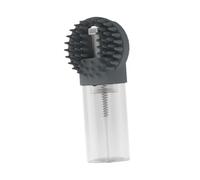 Ronyme Cepillo de Espuma para Mascotas, Cepillo masajeador de Espuma para baño de Perros, Masaje Suave para Piel, Manual, fácil de Rellenar, para Eliminar, Gris
