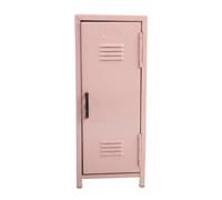 Ronyme Contenedor de Almacenamiento para Niñas Caja con Taquilla Metálica Armario Pequeño Cuerpo Sólido de Hierro Llave Doble Material Acero Adecuado para Escritorio Estantería Mostrador, Rosa
