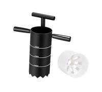 Ronyme Cortador de hoyos de golf portátil, excavador de hoyos, taza de hoyo de golf profesional de acero estándar USGA con mango desmontable, para patio, 6 Inch Multi Hole