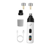 Ronyme Cortaúñas eléctrico silencioso de 2 velocidades para Perros y Gatos, con 3 Cabezales de, Herramienta Profesional indolora.