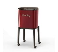 Ronyme Cubo de Basura de Cocina con Tapa Contenedor Papelera Cesto Apertura con un Toque Que Mantiene las Manos Libres y Marco Elevado Ruedas para, Red