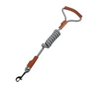 Ronyme Cuerda de tracción de 1,5 m para Perros, Correa portátil para Entrenamiento al Libre, Cuerda Trenzada, Reutilizable, asa cómoda para Perros, Gris