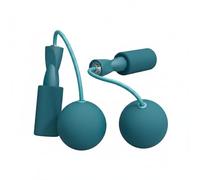 Ronyme Cuerda para Saltar Pesada de Entrenamiento para Cardio de Ejercicios de Fitness con Bolas Ampliadas y Mango Cubierto de, Azul Pavo Real