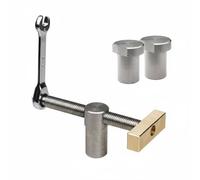 Ronyme de Banco de Escritorio Tornillo de Banco de Carpintería Abrazadera de Banco con Ajuste de Cremallera en Acero Inoxidable y Latón Adecuado para Corte, Natural, 19 Mm