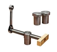 Ronyme de Banco de Escritorio Tornillo de Banco de Carpintería Abrazadera de Banco con Ajuste de Cremallera en Acero Inoxidable y Latón Adecuado para Corte, Natural, 20 Mm