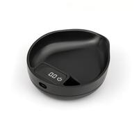 Ronyme de Café de Precisión Báscula Medidor Medición a 0.1 Cuenco Panel Táctil Lateral y Pantalla LED Clara Madera de y Base de Silicona Adecuada para Baristas Hogar Cafeterías Viajes, Negro