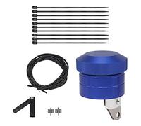 Ronyme Engrasador de cadena de motocicleta, sistema de lubricación de motocicleta, copa de tanque de aceite de depósito de líquido de aluminio, engrasador de, Azul