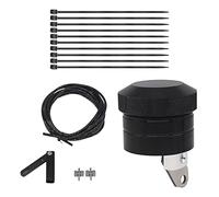 Ronyme Engrasador de cadena de motocicleta, sistema de lubricación de motocicleta, copa de tanque de aceite de depósito de líquido de aluminio, engrasador de, negro