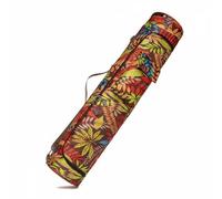 Ronyme Equipment Carrier Transportador de Esterilla Bolsa Cilíndrica Funda con Cremallera Resistente al Agua Material Nylon Poliéster Estampado de Hojas y, Estilo Cuatro, Talla Única