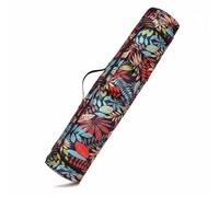 Ronyme Equipment Carrier Transportador de Esterilla Bolsa Cilíndrica Funda con Cremallera Resistente al Agua Material Nylon Poliéster Estampado de Hojas y, Style to 2, Talla Única