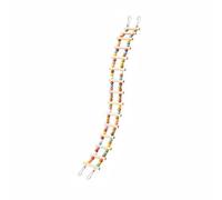Ronyme Escalera para Jaula de Pájaros Escalera Colgador Accesorio de Madera con Peldaños Transversales y Decorativas Fijación con Ganchos Adecuada para, 15 Escalones