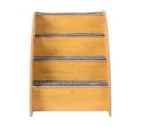 Ronyme Escalera para Perros de Madera Antideslizante, portátil, para Subir Mascotas, Ideal para sofá, Cama de Interior, Perros pequeños y Gatos, 4 Pasos