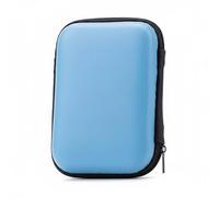 Ronyme Estuche para Auriculares Transportable con Bolsillo de Malla Porta Cables Funda Semi Rígida Tiras Elásticas Adecuado para Viajes Trabajo Uso Diario, Sky Blue