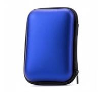 Ronyme Estuche para Auriculares Transportable con Bolsillo de Malla Porta Cables Funda Semi Rígida Tiras Elásticas Adecuado para Viajes Trabajo Uso Diario, Royal Blue
