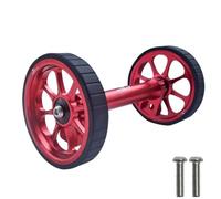 Ronyme Extensor de Rueda de Bicicleta Barra Telescópica Rodillo Auxiliar Rodamiento Suave Alineación Precisa Aleación de Aluminio Mecanizado CNC Montaje con, 金色杆, DL80加宽加大易行轮-黑色2个