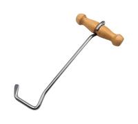 Ronyme Extractor de gancho para botas con mango de madera, práctico gancho para zapatos, herramienta práctica para botas de vaquero de fácil agarre.