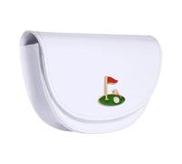Ronyme Golf Rangefinder Case Organizador Portátil Resistente Al Desgaste de PU para Telémetro Bolsa de Cintura para Pelotas Funda Protectora Compacta Y Acces, Blanco