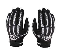 Ronyme Guantes de motocicleta con patrón de esqueleto, guantes de ciclismo, antideslizantes, transpirables, para ATV, Motocross, duraderos, Talla S