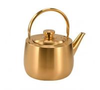 Ronyme Hervidor de Acero Inoxidable 304 Hervidor Tetera Caldera Jarra para Cocina con Construcción Reforzada y Preciso para Agua Caliente Rápida Adecuado para Té Pasta, Array, Dorado