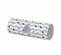 Ronyme Industrial Bed Cama Envolvente para Gatos Aberturas en Ambos Extremos Ventana Lateral para Jugar Interior Claro Que, L-120 25 25CM, Agua con Gas De Manzana Y Sal Marina