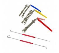 Ronyme Instalador Manual Anillos Sellado con Puntas Bifurcadas y Mango Doblado Fabricado en Acero Inoxidable para Posicionar Retenes Durante Reparaciones, Con Gancho