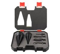 Ronyme Juego de 6 brocas para dividir troncos de leña, accesorio de broca, conos de tornillo, multiusos, desmontable para talar y abrir la madera, duradero