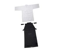 Ronyme Kendo Uniforme Set Ninjas Iaido Adultos Kung Fu Ropa Judo Aikido Samurai Hakama, en y Negro, 175cm