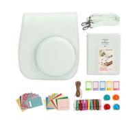 Ronyme Kit Accesorios para cámara instantánea, Protector Ligero, Bonito, para Viajes, Pegatinas DIY, Divertido, Estuche Protector Multiusos, Bolsa, Verde Claro