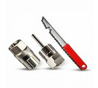 Ronyme Llave de Piñón Herramienta de Cassette Extractor de Rueda Libre Llave de Cadena con Mecanizado CNC para Acople y, Juego De Extractor De Piñón Libre, Extractor De Cassette Y Llave De Piñón Roja