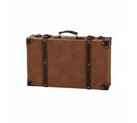 Ronyme Maleta Vintage Baúl Estuche Caja Decorativo Retro con Acabado Sólido y Portada Deslizante para Guardar Artículos Adecuado para Dormitorio Hogar Escenarios de Exhibición, 1120E Gray Brown