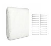 Ronyme Malla Antihielo para Plantas Manta Protectora Cubierta Térmica Tela de Cultivo Paño Aislante Permite Aire y Luz Mientras el con Estacas de Sujeción, 60g/M2 2x10m