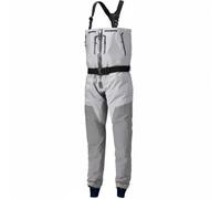 Ronyme Pantalones de Impermeables Pecho sin Bota con Apertura con Cremallera Tirantes Regulables y Cinturón Tejido de 4 con Látex Adecuados para Pesca Orillas de Cauces, Gris, M