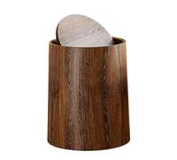 Ronyme Papelera de Madera Imitación Basurero con Tapa Flotante Contenedor Portátil para Baño Cocina Recámara Escritorio Adecuado para Decorar O Regalar, tal como se describe, L