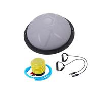 Ronyme Pelota de Equilibrio para Entrenamiento de Equilibrio, Base Antideslizante, Fitness con Bandas de Resistencia y Bomba, Equipo de para Baile, Gris