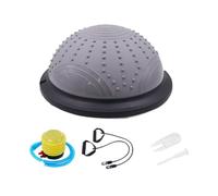 Ronyme Pelota de Equilibrio semicircular para Ejercicios de Fitness, con Bandas de Resistencia y Bomba, para Gimnasia, Baile y Deportes, Gris