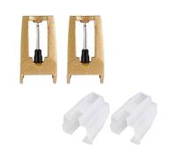 Ronyme Pin de disco dorado mejorado, Pin de tocadiscos, fácil instalación, Pin de cartucho de tocadiscos para fonógrafo tocadiscos, 2 Piezas