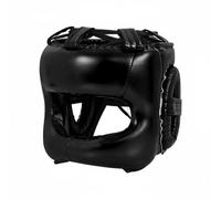 Ronyme Protector de Cabeza de Boxeo Casco Máscara con Refuerzo en Orejas y Amortiguación en Golpes Construcción en PU de una Pieza Adecuado para Gimnasios y, Negro, L Talla Adulto