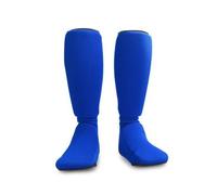 Ronyme Protector de Pierna Artes Marciales Espinillera Guardia Manga Acolchado Diseño Envolvente para Pantorrilla Tobillo y Empeine Flexibilidad sin, Array, Azul, L