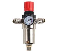 Ronyme Regulador de Presión de Aire con Medidor Filtro Regulador Separador de Agua Doble Conector Rápido para Gestión Ágil de Herramientas Adecuado para , 1/2