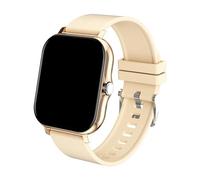 Ronyme Reloj Inteligente Deportivo a la Moda para Hombre y Mujer, Regalo, Pantalla Grande de 1,83 Pulgadas, Respuesta a Llamadas, Asistente de Voz, Reloj de, Oro