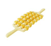 Ronyme Rodillo de masaje, rodillo muscular, dispositivo de entrenamiento de integración sensorial, masaje de tejido profundo para pantorrillas, espalda y, Amarillo, 4 Filas