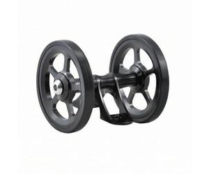 Ronyme Rueda de Guardabarros para Bicicleta Rodillo Soporte Bracket Eje Aleación de Aluminio Compacta Guía del Guardabarros Terminación Metálica Montaje, Negro