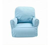 Ronyme Sillón Infantil Sofá Niño Niños Asiento Acolchado con Funda Lavable de Lienzo y Apoyo Acolchado Adecuado para Habitación Sala de Juegos Lectura, Azul, Liso Azul