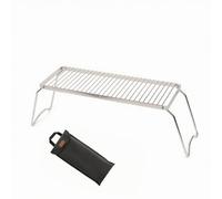Ronyme Soporte de Cocina Portátil Parrilla para Olla Base de Hornillo Estante de Cocción Rejilla Plegable Acero Inoxidable Robusto y Compacto Adecuada para Camping Cocina de Exterior Fogata