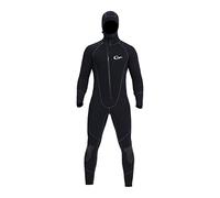 Ronyme Traje de Buceo Monopieza Unisex Traje Largo Capucha Neopreno Cremallera Frontal Antipunción Secado Rápido Apto para Natación Surf Snorkel Buceo, S